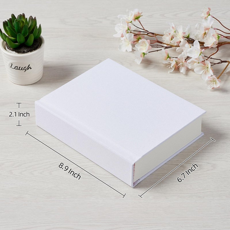 Pssoss Photo Album 5x7 with Writing Space Linen Cover 5x7 Photo Album Book Holds 30 Photos Ideal for Wedding Theme-Album and Baby Photo Albums (White 30 Pockets) - Image 2