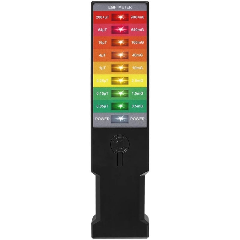 Digital Electrometer, Electromagnetic Radiation Detector Handheld EMF Reader Battery Operated Meter Tester Portable 9 LED Gauss - Image 1