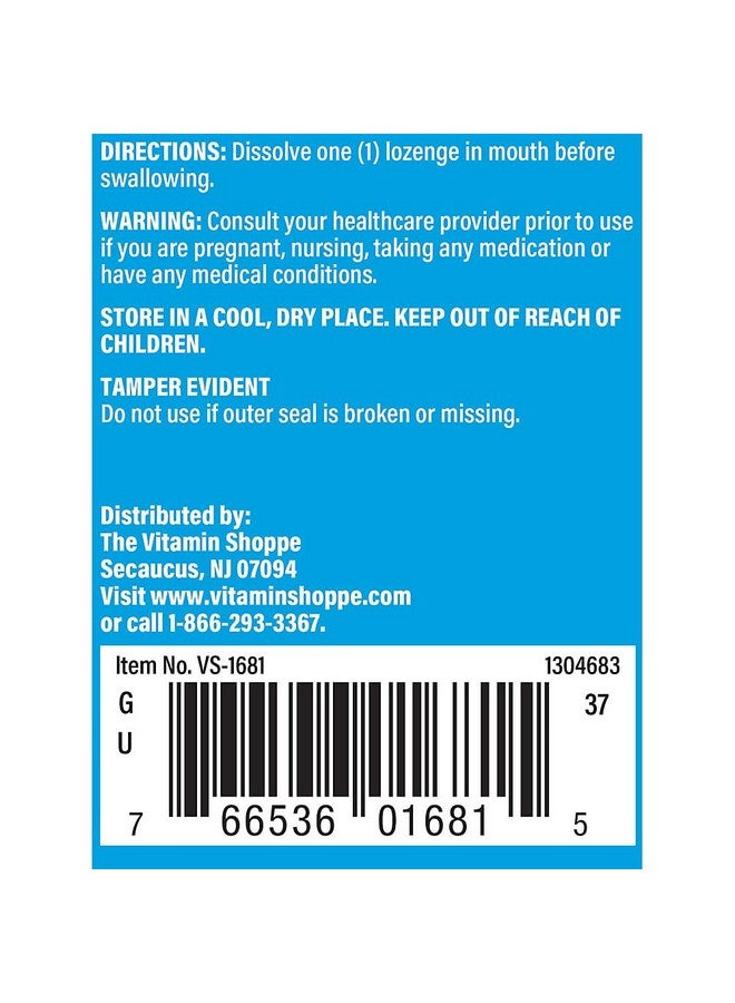 The Vitamin Shoppe Vitamin B12 Methylcobalamin 1,000mcg - Highly Bioavailable Form of B12 to Support Energy Production - Black Cherry Flavored (60 Lozenges) - Image 4