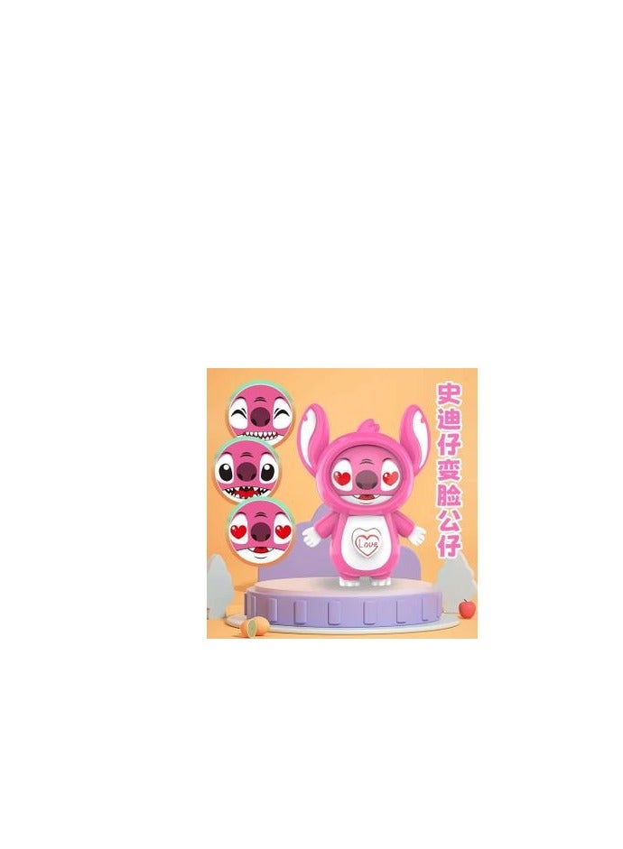 Stitch Character Spinning Head Keychain, Love Heart Design, Cartoon Decorative Pendant - Image 5