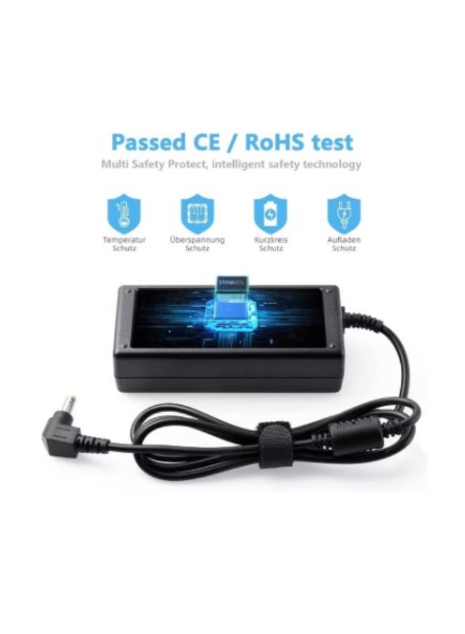 Terabyte 19V 3.42A 65W AC Compatible Charger Replacement for Acer Aspire 5 E15 V5 V7 V3 R3 R7 S3 E1 M5 Series E5-575 5250 5253 5336 5349 5532 5534 5552 5560 5733 5742 5750 6423 7560 Laptop Adapter Supply Cord Black 5.5*1.7MM - Image 3