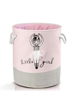 Cool Baby Style COOLBABY Storage Box Cotton Foldable Pink Storage Basket Girls Laundry Basket Toy Box Laundry Basket  - Image 1