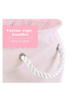 Cool Baby Style COOLBABY Storage Box Cotton Foldable Pink Storage Basket Girls Laundry Basket Toy Box Laundry Basket  - Image 4