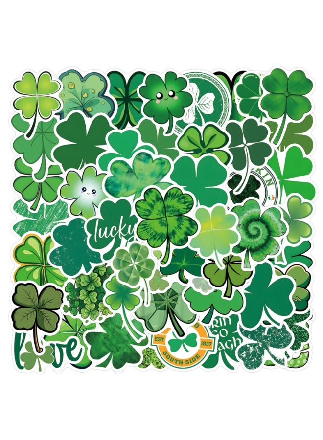 NIBEMINENT 55 Pcs St Patrick Deco Kit Waterproof Stickers, High Definition Printing Bright Colors, Suitable for Laptop Skateboard Luggage Water Bottle Guitar DIY - Image 2