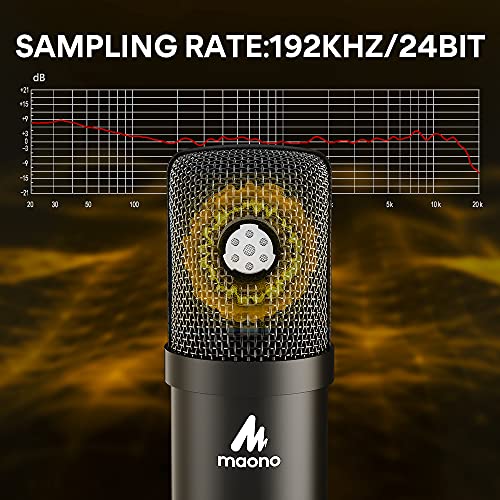 MAONO USB Microphone Kit 192KHZ24BIT AUA04T PC Condenser Podcast Streaming Cardioid Mic Plug Play for Computer YouTube Gaming Recording - Image 3