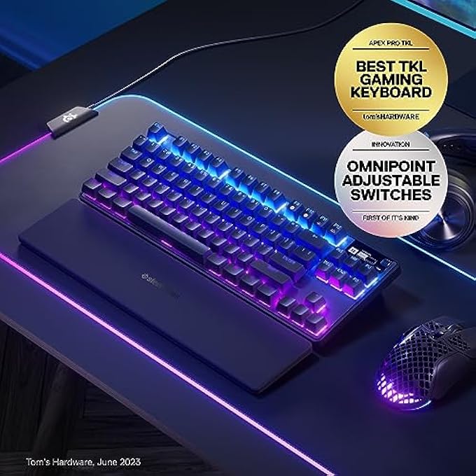 rayihni APEX PRO TKL HYPERMAGNETIC GAMING KEYBOARD - WORLD'S FASTEST KEYBOARD - ADJUSTABLE ACTUATION - ESPORTS TENKEYLESS - OLED SCREEN - PBT KEYCAPS - USB-C - 2023 EDITION - GERMAN QWERTZ LAYOUT - Image 2