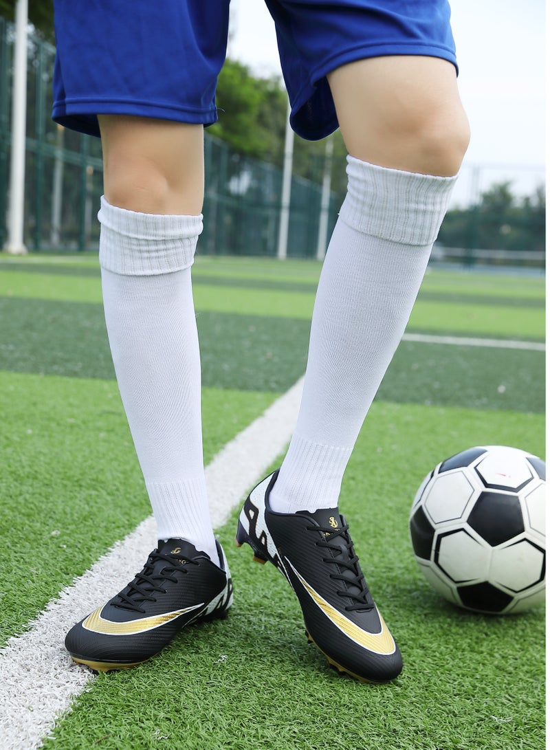 SKY WING Football Cleats Unisex And Kid,Indoor Outdoor Low Top Soccer Shoes For Men And Women And Kid Lightweight Shock Resistant Training Boots Professional Turf Shoes Sport Athletic Ground Football Boots  - Image 1