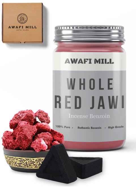 Red Jawi Benzoin Incense | Pure and Aromatic Resin with Triangle Charcoal Tablet