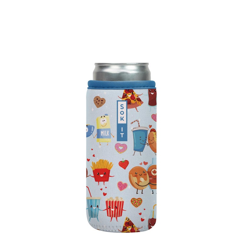 Sok It Cansok Sleeve For Beer & Soda Insulated Neoprene Cover (Bestie Bites  12Oz Slim Can Sleeve) - Image 1