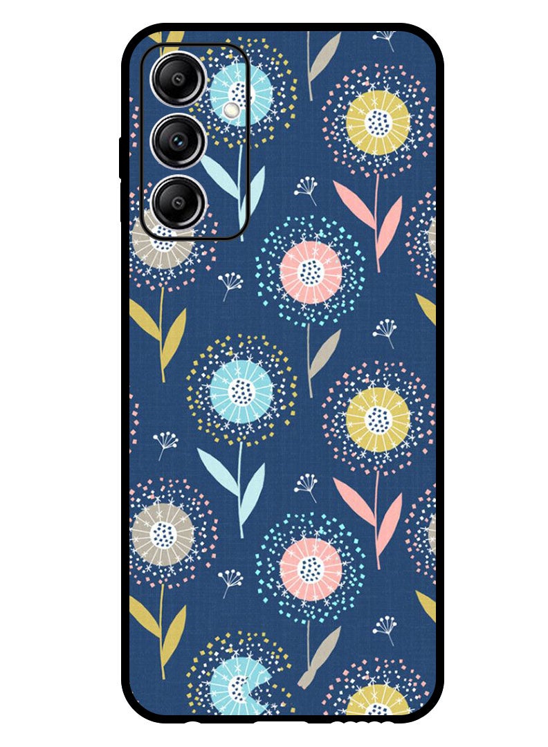 Theodor Protective Case Anti Scratch Shock Proof Bumper Cover For Samsung Galaxy A35 Round FLowers - Image 1