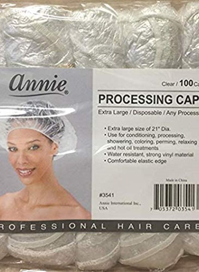 Annie "ANNIE" Extra Large Processing Caps Clear 100 Caps (1 pack) - Image 2