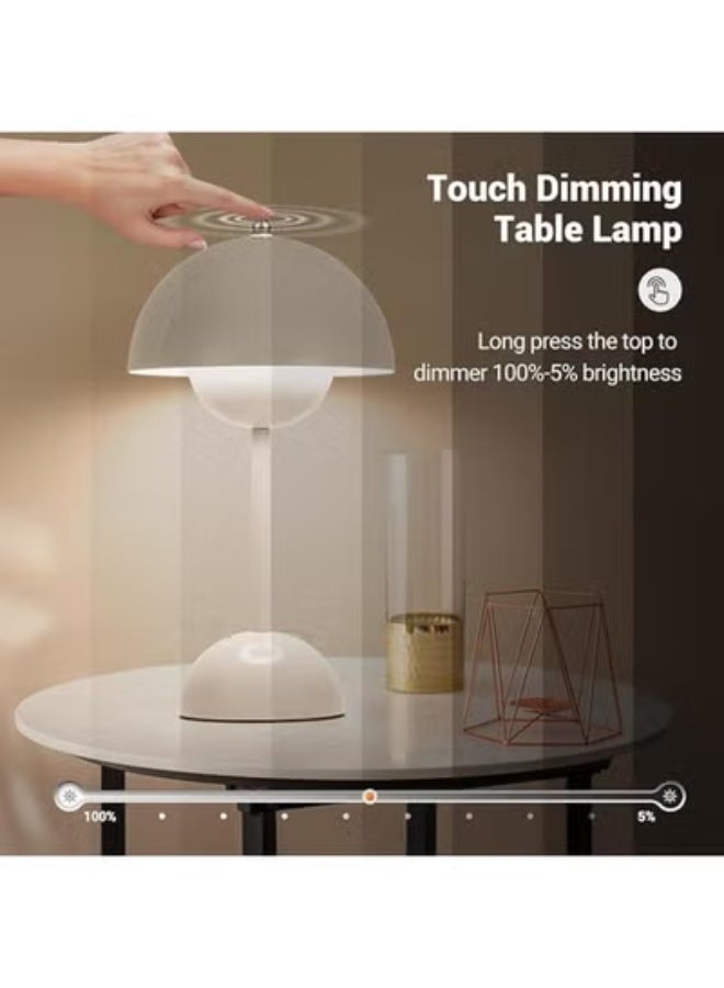 DUNISO Rechargeable Lamp Cordless Table Lamp 3 Color Dimmable Bedside Lamp with Type-c Charging Portable Bedside LED Desk Touch Control Wireless Eye Caring Lamp for Home Office Bedroom Reading Study Work - Image 2