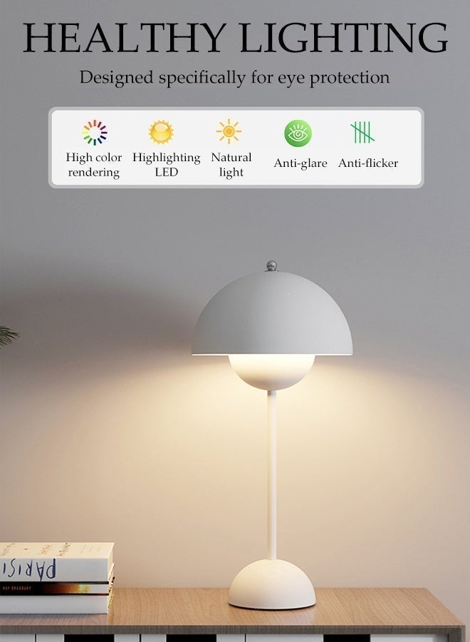 DUNISO Rechargeable Lamp Cordless Table Lamp 3 Color Dimmable Bedside Lamp with Type-c Charging Portable Bedside LED Desk Touch Control Wireless Eye Caring Lamp for Home Office Bedroom Reading Study Work - Image 5