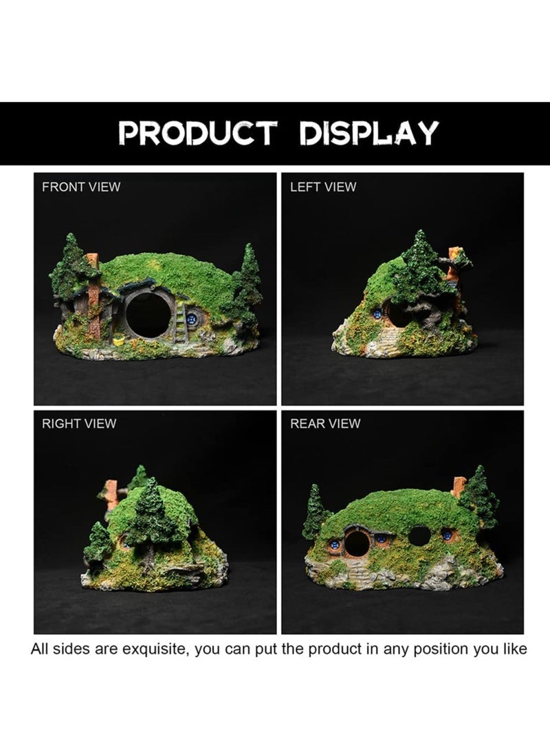 KASTWAVE Aquarium Decorations Large Cave 11.5Inch Length Fish Tank Ornament Reptile House Shelter Decor Aquarium Hides With Betta Cave For 20 30 40 50 Gllaon Fish Tanks - Image 2