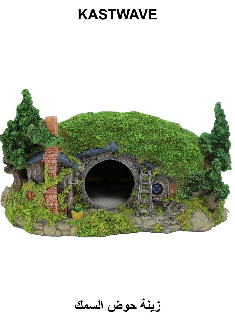 KASTWAVE Aquarium Decorations Large Cave 11.5Inch Length Fish Tank Ornament Reptile House Shelter Decor Aquarium Hides With Betta Cave For 20 30 40 50 Gllaon Fish Tanks - Image 1