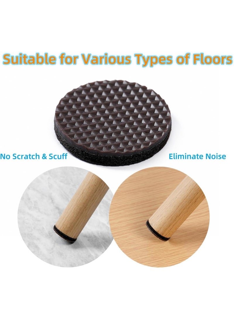 MOMENT MOMENT Non Slip Furniture Pads for Hardwood Floors - 50 Pcs Round Premium Grippers Anti Skid Rubber Feet Table Chair Leg Pads Keep Furniture from Sliding  - Image 4