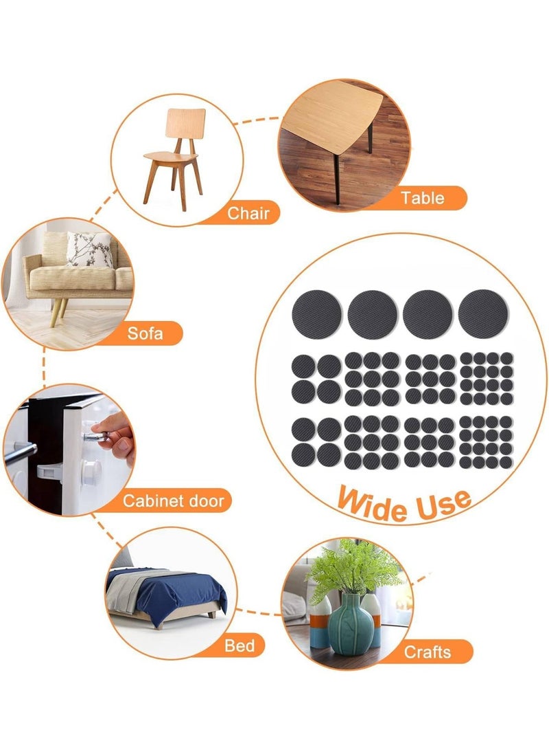 MOMENT MOMENT Non Slip Furniture Pads for Hardwood Floors - 50 Pcs Round Premium Grippers Anti Skid Rubber Feet Table Chair Leg Pads Keep Furniture from Sliding  - Image 3