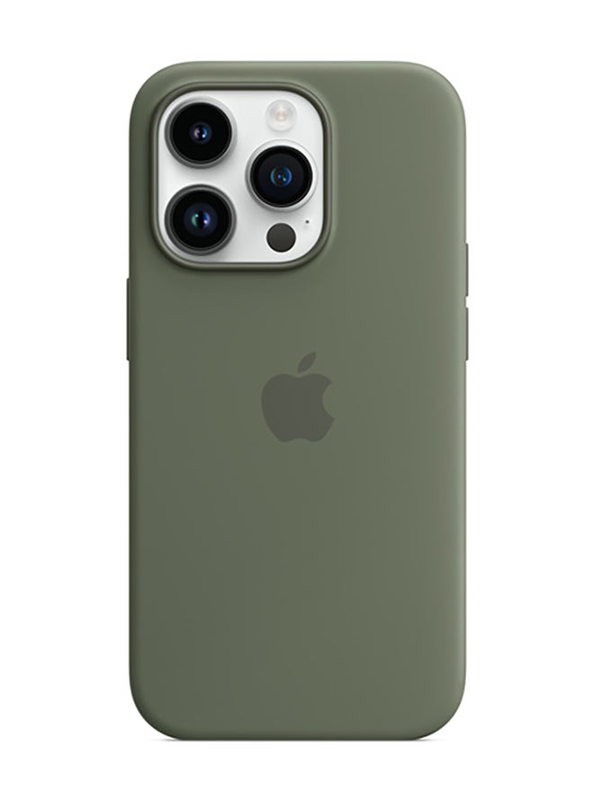 Apple iPhone 14 Pro Silicone Case With MagSafe Olive - Image 1