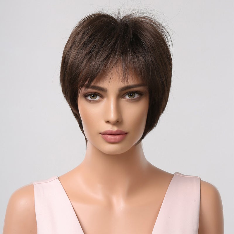 Women's Wig Short Layered Pixie Cut With Natural-looking Fluffy Texture - Premium High-temperature Synthetic Material Full Wig For Summer Daily Wear & Youthful Style - Image 5