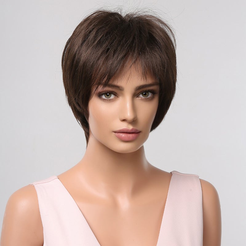Women's Wig Short Layered Pixie Cut With Natural-looking Fluffy Texture - Premium High-temperature Synthetic Material Full Wig For Summer Daily Wear & Youthful Style - Image 3