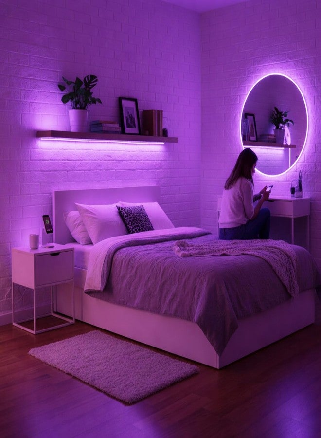 NEWNESS 5M Purple Neon LED Strip Light | IP65 Waterproof Indoor Outdoor Flexible Silicone Rope Light with 12V Adapter for Home Décor - Image 5