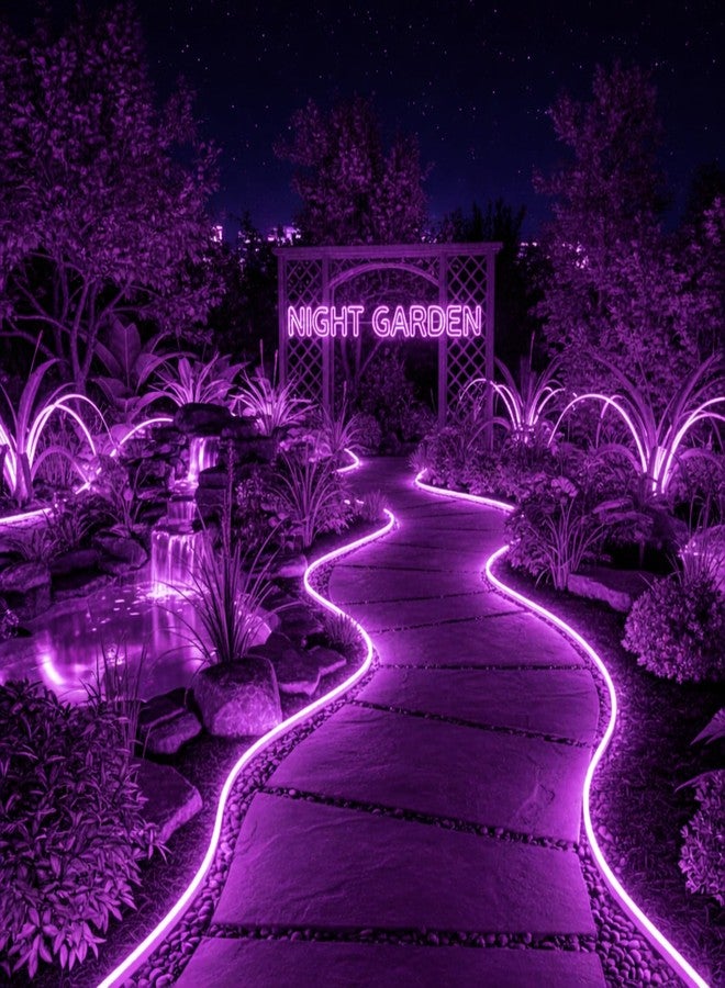 NEWNESS 5M Purple Neon LED Strip Light | IP65 Waterproof Indoor Outdoor Flexible Silicone Rope Light with 12V Adapter for Home Décor - Image 4