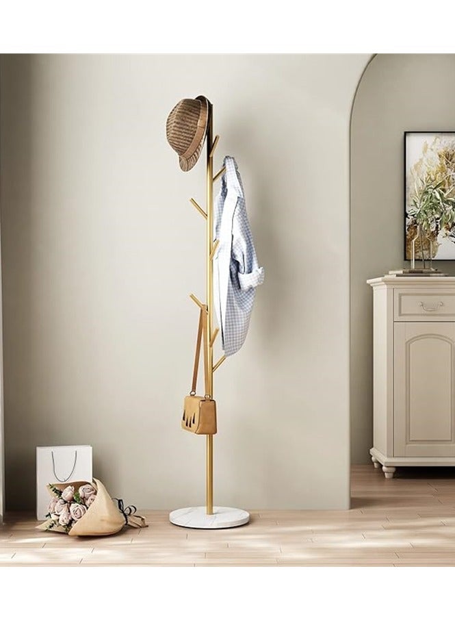 Clothes Rack Stand Coat Tree Hat Handbag Hanger Freestanding Sturdy Metal Organizer Rack  - Image 2