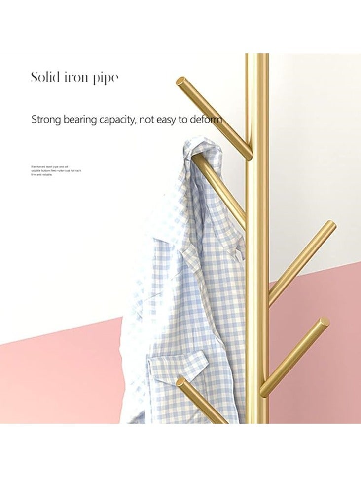 Clothes Rack Stand Coat Tree Hat Handbag Hanger Freestanding Sturdy Metal Organizer Rack  - Image 4