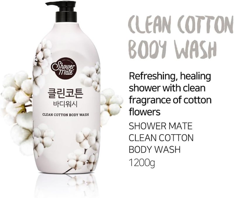 Shower Mate Natural Body Wash 423 fl oz 12 kg Clean Cotton - Image 5