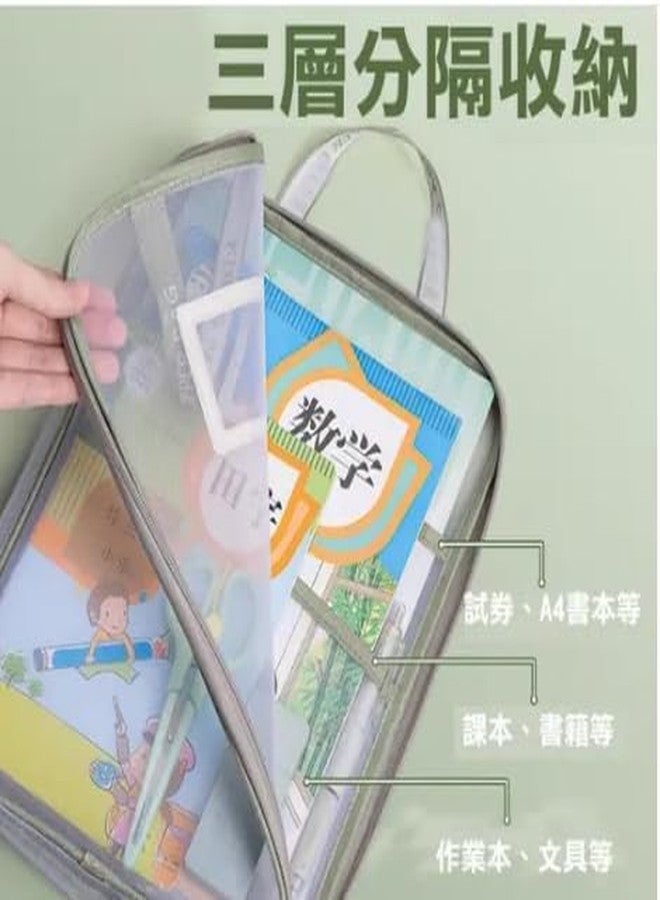 Wisik enterprise Thickened Document Bag Mesh Zipper Pouch Zipper File Bags with Grid A4 Sizes Zip Document Holder use for School, College, Office Document Bag Storage Paper, Certificate(1 pcs) - Image 5