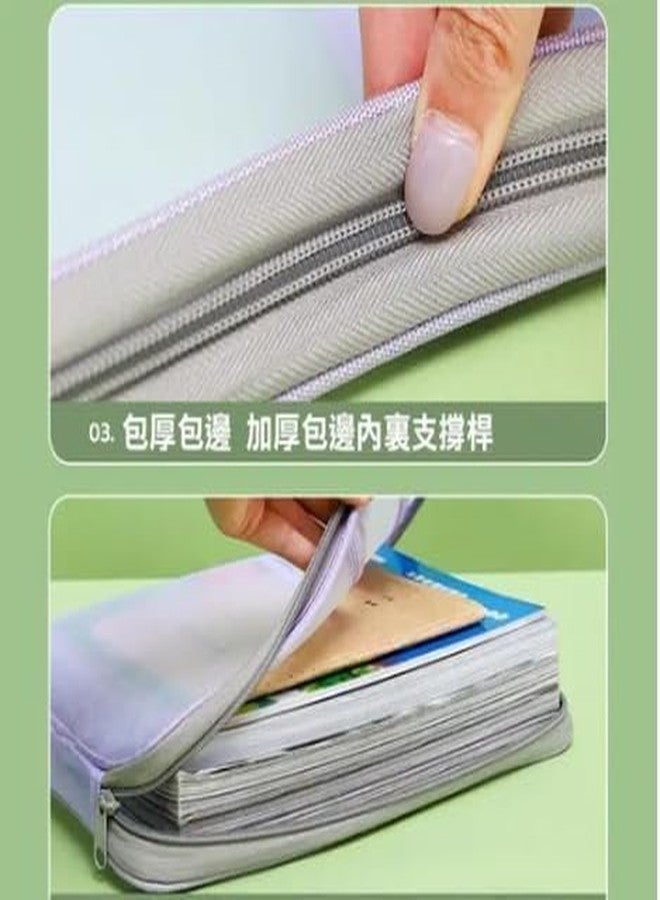 Wisik enterprise Thickened Document Bag Mesh Zipper Pouch Zipper File Bags with Grid A4 Sizes Zip Document Holder use for School, College, Office Document Bag Storage Paper, Certificate(1 pcs) - Image 3