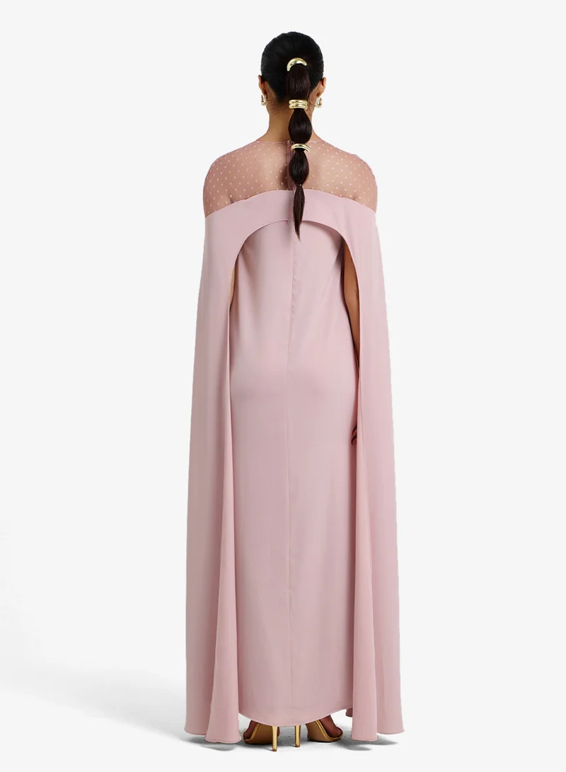 تشيس قفطان مكشكش بكتف مكشوف