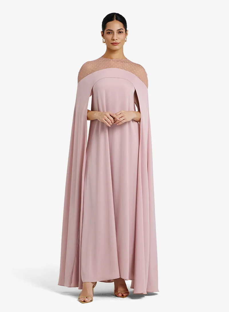 تشيس قفطان مكشكش بكتف مكشوف