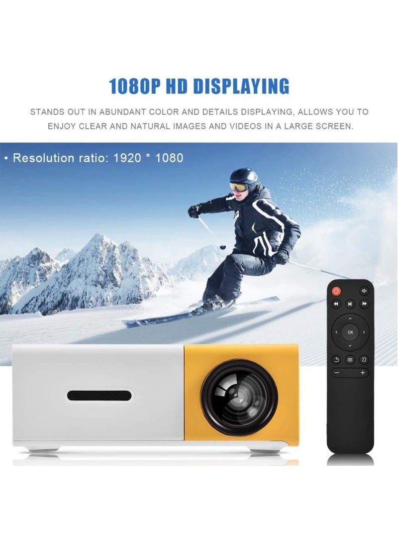 YG300 Portable QVGA LED 400 Lumens Projector With Remote Control YG300 Multicolour - Image 3