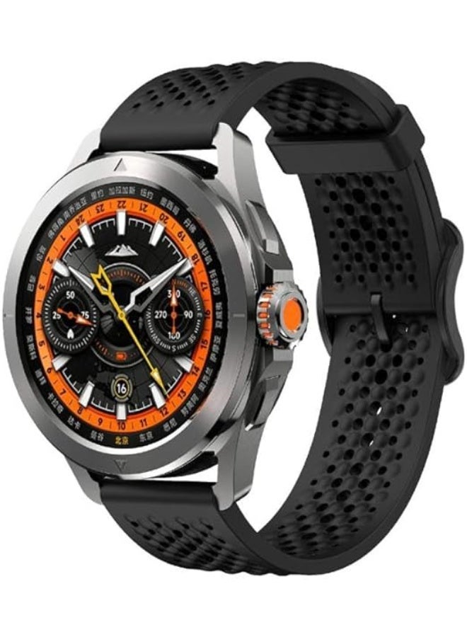 سوار سيليكون ٢٢ مم لساعات هواوي GT5 مقاس ٤٦ مم | GT5 Pro مقاس ٤٦ مم | GT4 مقاس ٤٦ مم | GT3 مقاس ٤٦ مم | GT2 مقاس ٤٦ مم | GT2 Pro | Watch 4/4 Pro | Watch 3/3 Pro | GT3 SE | GT3 Pro (أسود) - Image 1