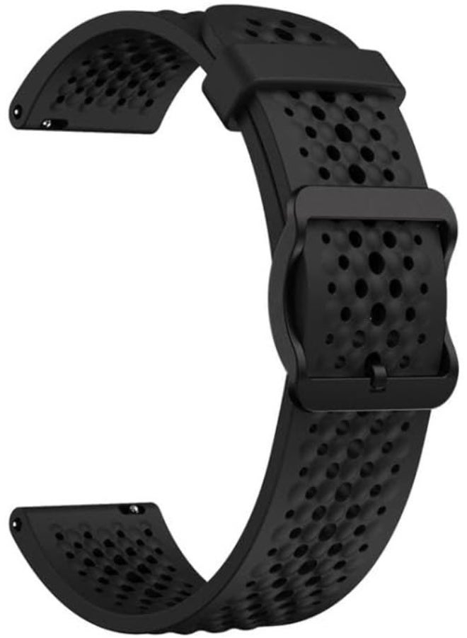 سوار سيليكون ٢٢ مم لساعات هواوي GT5 مقاس ٤٦ مم | GT5 Pro مقاس ٤٦ مم | GT4 مقاس ٤٦ مم | GT3 مقاس ٤٦ مم | GT2 مقاس ٤٦ مم | GT2 Pro | Watch 4/4 Pro | Watch 3/3 Pro | GT3 SE | GT3 Pro (أسود) - Image 2