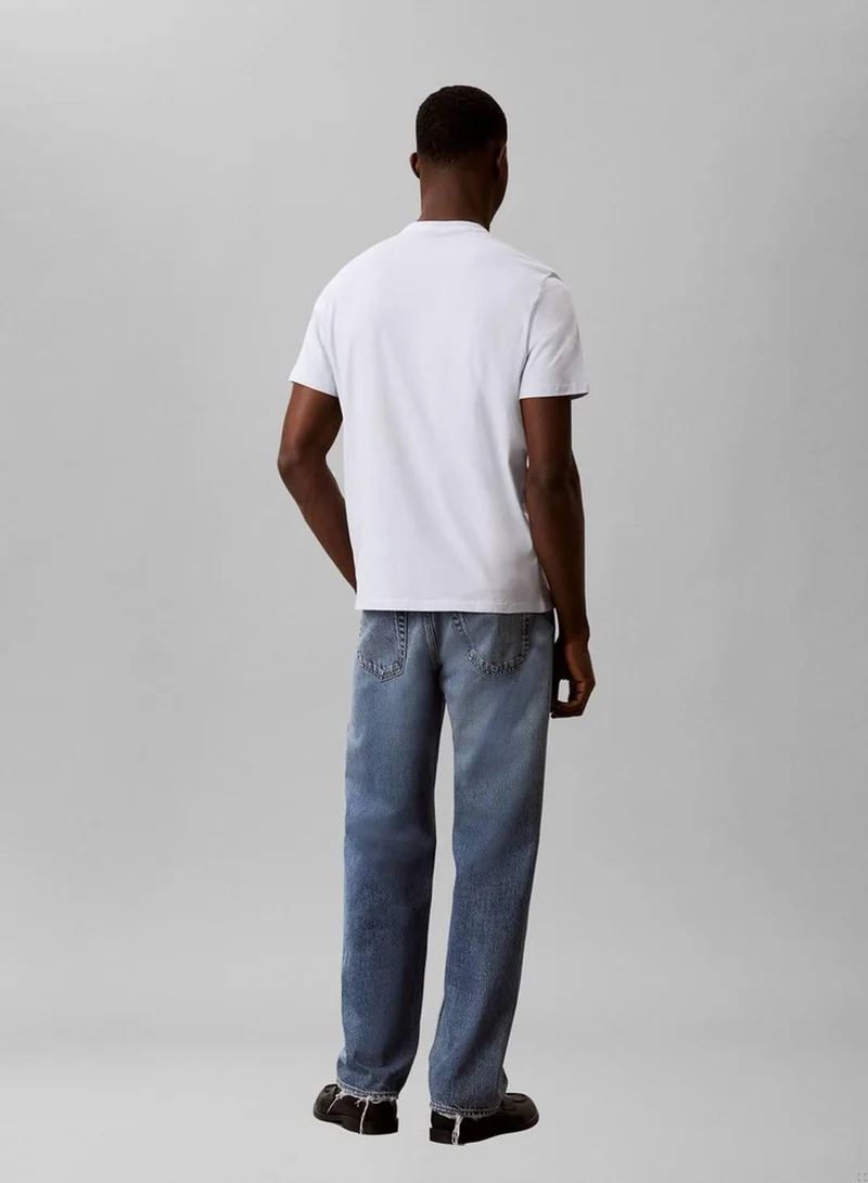 Calvin Klein Jeans Plein Air Bold Script Logo Graphic Classic T-Shirt for Men | Best Price UAE