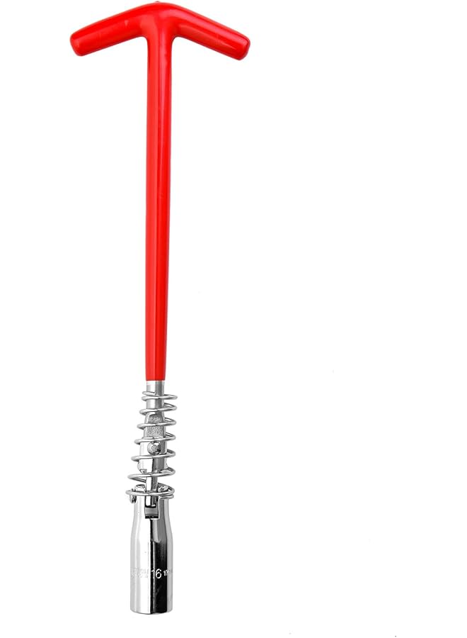 Jetech Spark Plug Socket Wrench,5/8 Inch (16Mm) T-Handle Wrench Spanner,Heat-Treated Cr-V Alloy Steel, 360-Degree Rotation T Bar Remover Installer - Image 1