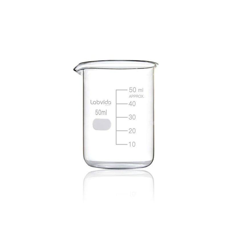 Labvida Upgrated 3 Size Low Form Beaker Set, 50ml 100ml 250ml, 3.3 Boro Glass Beakers with Printed Graduation, LVA017 - Image 2