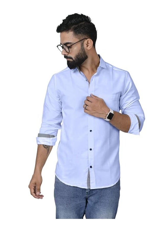 Pinkmint store Mens Long Sleeve Button Down Shirt for Men Collared Casual Formal Soild Shirt XL - Image 1