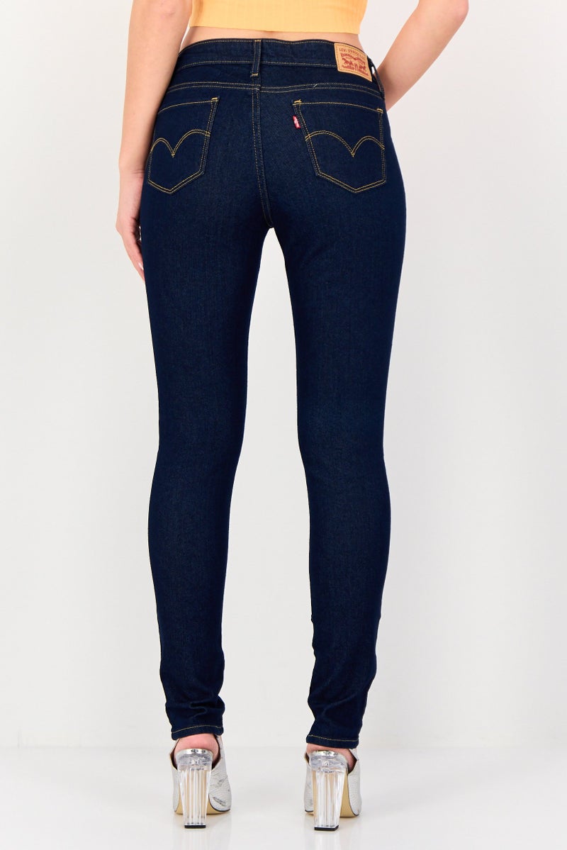 Levi's Women Skinny Fit Solid Stretchable Jeans, Denim Blue - Image 2