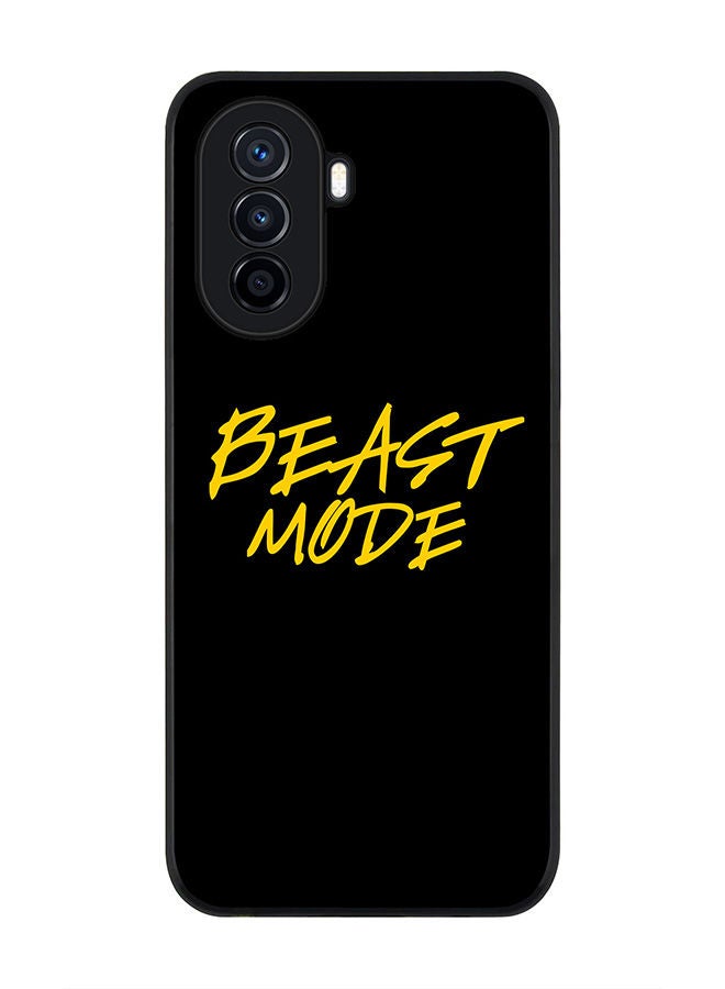 Stylizedd Rugged Black edge case for Huawei Nova Y70  Slim fit Soft Case Flexible Rubber Edges Anti Drop TPU Gel Thin Cover - Beast Mode - Image 1