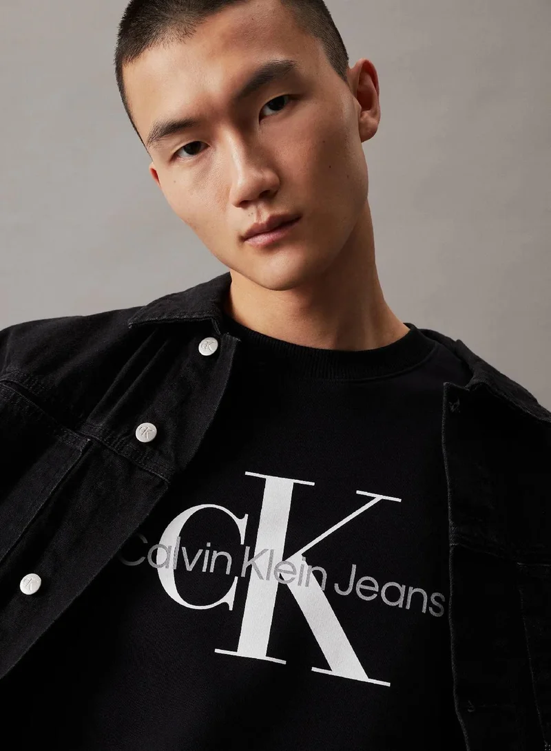 Calvin Klein Jeans Ck Black Monogram Sweatshirt for Men | Best Price UAE