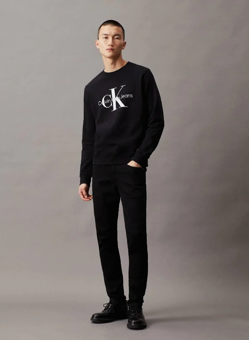Calvin Klein Jeans Ck Black Monogram Sweatshirt for Men | Best Price UAE