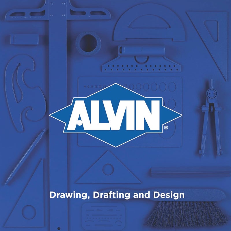 Alvin مسطرة مثلثية هندسية من الألمنيوم ALVIN 12 طراز 2200M2 للرسم والتخطيط رائعة للطلاب والمحترفين متينة للغاية من الألمنيوم المؤكسد 12 بوصة - Image 5