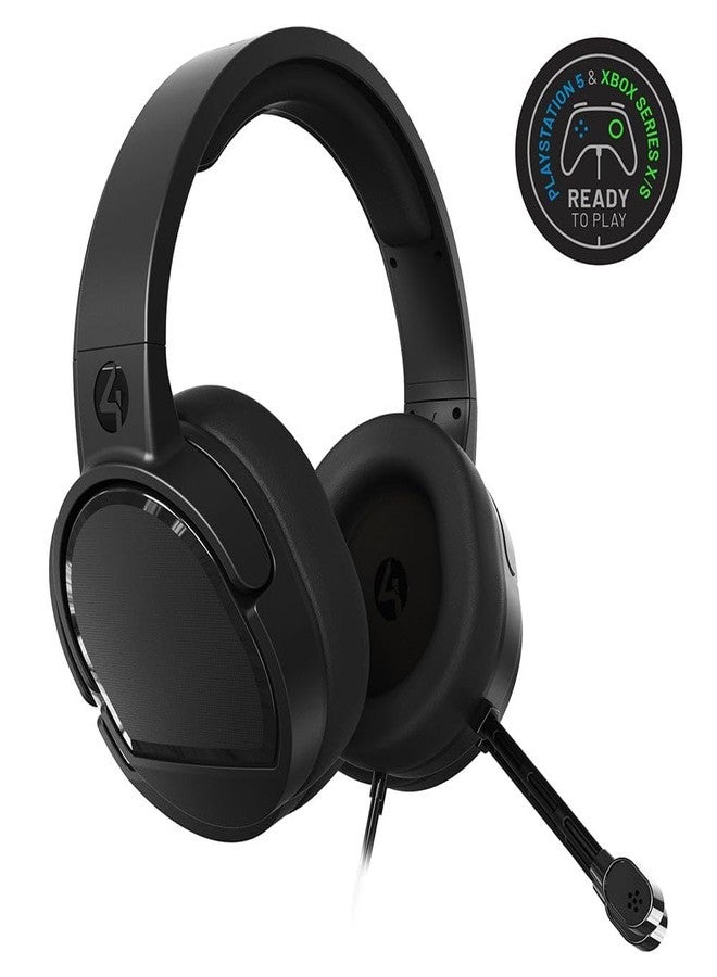 4Gamers Panther Over-Ear Gaming Headset Compatible with PS4/PS5, Xbox, Switch, PC with Flexible Mic, 3.5mm Jack, 1.5m Cable- Lightweight, Comfortable and Durable - Image 3