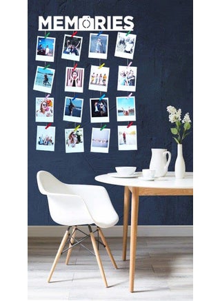 Khush Enterprise Khush Its Amazing Home Decor Wood White Memories Hanging Photo Display DIY Picture Photo Frame Collage Set Includes Multi colour Clips  - Image 2