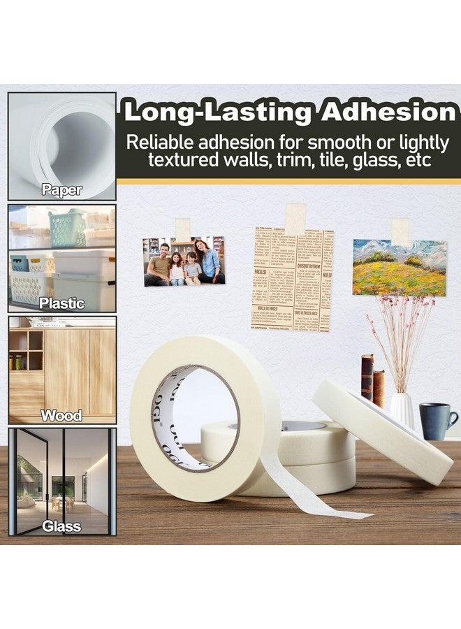 Ogi Masking Tape 0.94 Inch Wide, Beige White Painters Tape Thin Masking Tape Bulk Removable General Purpose Masking Tape For Labeling Painting Drafting Art Craft, 0.94 Inch X 60 Yards, 9 Rolls - Image 3