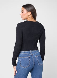 ONLY Knitted Crop Round Neck Sweater  - Image 2