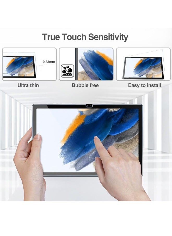 Samsung Galaxy Tab A8 10.5 Tempered Glass Screen Protector – High Transparency, Delicate Touch, Anti-Explosion, Smooth Arc Edges, Easy Installation, Screen Protector for Samsung Galaxy Tab A8 10.5